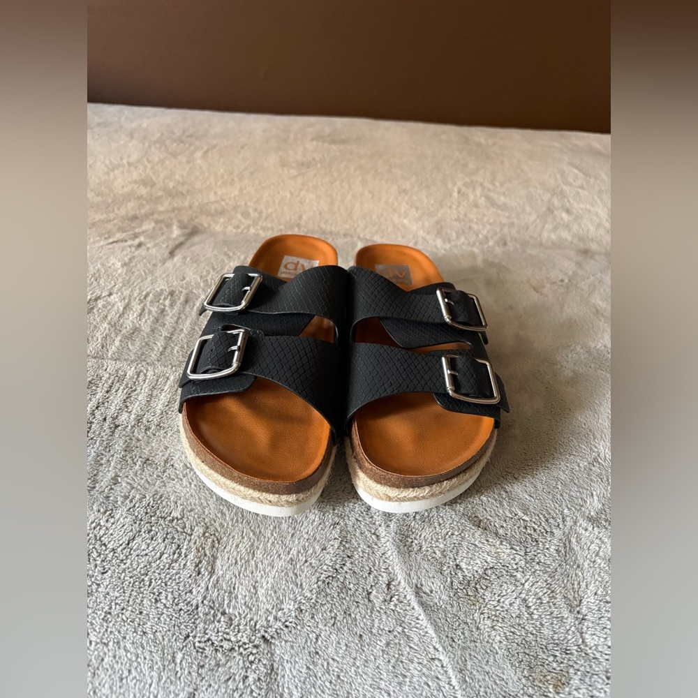 DV by Dolce Vita Black and Tan Sandals